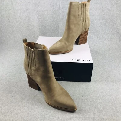 Botines Nine West para mujer de gamuza sintética con tacón bloque talla 10 Foto 1 de 4