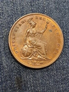 1858 UNC VICTORIA KUPFERPFENNIG Atemberaubend UNC - Bild 1 von 5