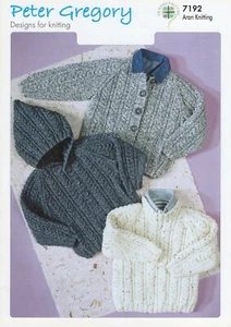 Suéter y chaquetas para niños Peter Gregory con patrón de tejido 7192 en naranja - Imagen 1 de 3