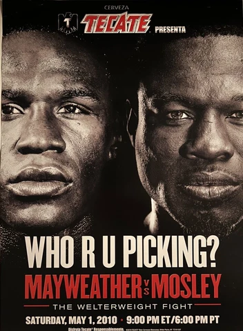 Floyd Mayweather Jr. Shane Mosley Boxing Poster 5/1/2010 MGM Cover