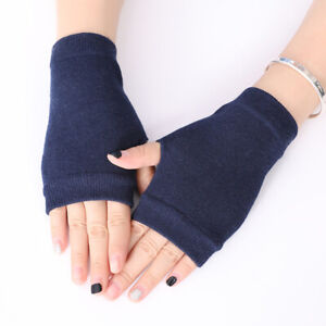 Women Warmer Winter Half Finger/Fingerless Gloves Wrist Arm Hand Knitted Mittens