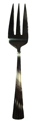 Reed & Barton Medium Solid Cold Meat Serving Fork TRINITY HALL 18/10 stainless - Image 1 of 4