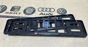 Audi Show Number License Plate Holders Surrounds 2x pair Audi Tradition OEM Gift - Picture 1 of 14