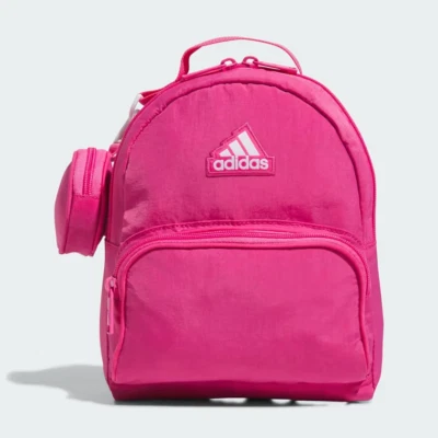 adidas Gir's/Women's Pulse Magenta/White Must-Have Mini Backpack (5157816) - NWT - Image 1 of 4