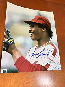 JUAN SAMUEL Signed Autographed 8x10 Baseball Photo Philadelphia Phillies - Picture 1 of 3