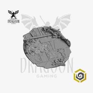 90mm Ruined Courtyard Base Toppers For 28mm Tabletop Miniatures - Picture 1 of 1