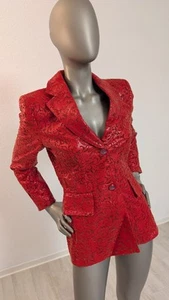 Escada Rote Lederjacke, Blazer Gr36 - Bild 1 von 24