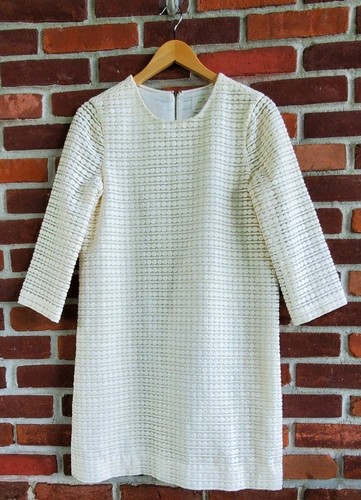 Abito Kate Spade 6 avorio bianco sporco fantasia cerchio ottimo lunghezza 34