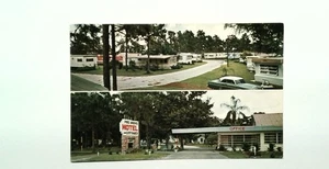 Vintage Pine Grove Motel Trailer Court Orlando FL Photochrome Postcard - Picture 1 of 2