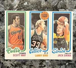 1980-81 Topps May, Larry Bird, Sikma #232-30-47 Rookie RC HOF NM-MT Pack Fresh C - Foto 1 di 2