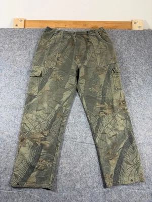 Pantalones deportivos vintage Jerzees camuflados para hombre XL cargo jogger años 90 Y2K EE. UU. maderas duras Foto 1 de 4