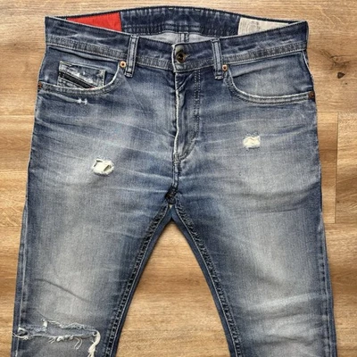 Diesel Jeans Men 29x30 Blue Thommer Slim Skinny Stretch Ripped Modern 084DD - Image 1 of 4