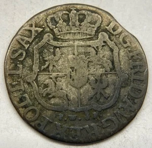 Germany Saxony 1763 1/24 Thaler Silver Coin KM #946 - Picture 1 of 2