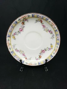 Vintage W. S. George Derwood Floral Print China Gold Rim Small Plate Saucer - Picture 1 of 5