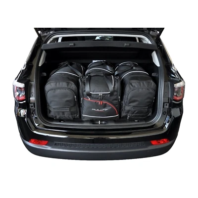 4 Taschen Kofferraum Set KJUST fahrzeugspezifisch für JEEP COMPASS schwarz PKW - Bild 1 von 4