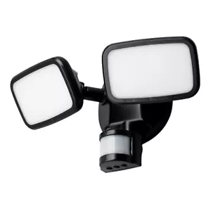 Luces de pared LED para exteriores 30W punto doble IP65 PIR sensor de movimiento lámparas de seguridad - Imagen 1 de 17