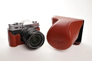 Genuine Real Leather Full Camera Case Bag Cover for FUJIFILM X-T30 X-T20 X-T10 - Picture 1 of 9