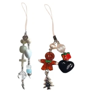 Cute Star Heart Pendant Keychain Phone Strap Lanyard Strap Bag Backpack Charm - Photo 1 sur 10