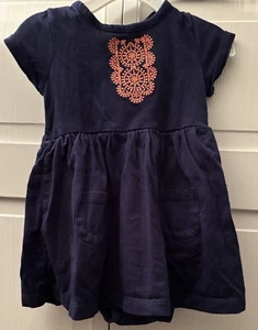 Vestido Carter's 24M azul oscuro manga corta - Imagen 1 de 4