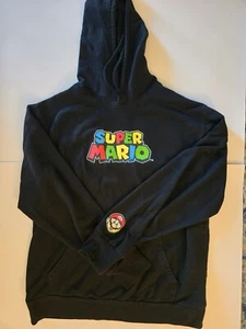 Chaqueta con Capucha Fifth Sun Grande L Super Mario Logo Negra Para Hombre - Imagen 1 de 3