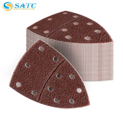 SATC 25PCS 105x152mm 6 +5 Loch Multischleifer Schleifpapier Deltaschleifer Klett