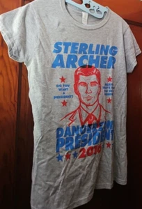 ARCHER FOR PRESIDENT 2016 Womens Gray Short Sleeve T-Shirt   Size Large - Picture 1 of 4