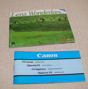 vintage 35mm CANON FD LENS INSTRUCTION MANUAL + GUIDE BOOK - Picture 1 of 4