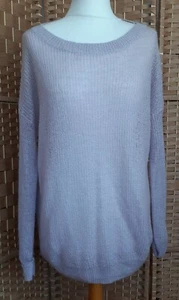 Topshop Size 6 Jumper Loose Knit Angora Blend Pinky Beige Long Sleeved  - Picture 1 of 6