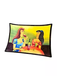 Naylor Designs Hand Painted Ceramic Wall Plate, Vibrant Interior Decor - Picture 1 of 7