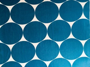 50cm x 50cm Square Orla Kiely Large Spot in Marine Blue Lightweight Cotton New - Picture 1 of 2