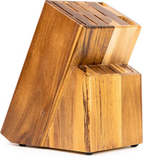 Ceppo Portacoltelli Blocco Legno 15 Fessure per Coltelli Organizzazione Cucina