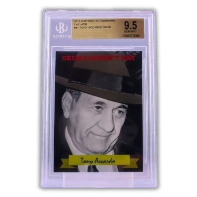 Tony Accardo 2016 Historic Autographs The Mob #41 SP/20 Graded BGS 9.5 GEM MINT - Image 1 of 3