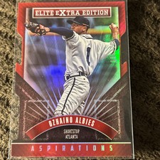 2015 Panini Elite Extra Edition Ozzie (Ozhaino) Albies #145 Die cut /200