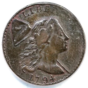 1794 S-25 R-3 ANACS VF 25 Details Liberty Cap Large Cent Coin 1c - Picture 1 of 3