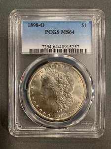 1898O Morgan Silver Dollar - PCGS MS64 - Picture 1 of 2