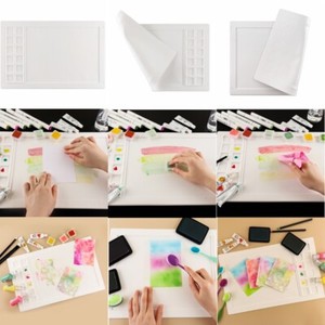 White Waterproof Non-Stick Silicone Craft Mat For Watercoloring Stamping
