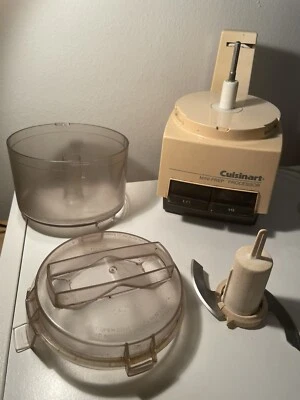 Vintage Cuisinart Mini-Prep Processor Complete DLC-1S FOR PARTS, AS IS - Image 1 of 4