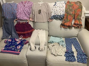 Matilda Jane 12 Pc Size 4 Lot Shirts Shorts Pants Skirt Tank Boho - Picture 1 of 11