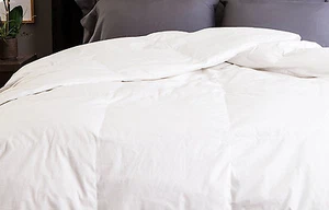 Allied Essentials Cotton Damask Down Comforter full queen 550 FP year round - Picture 1 of 1