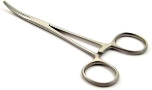 Stainless Steel Hook Remover Pliers 8'' Curved Fishing Forceps Sea Carp fly - Picture 1 of 4