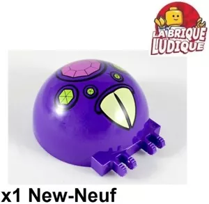 Lego 1x Windscreen 6x6x3 Canopy Half Sphere teeth dent violet 50747pb16 NEUF - Imagen 1 de 1