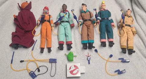 Retro The Real Ghostbusters Peter, Egon, Ray, Janine, Samhain Mego Matty Loose Cover