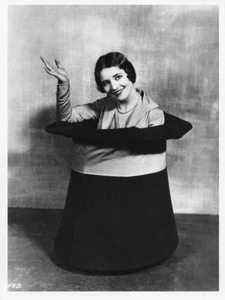 Vintage Lady Popping out of Hat B/W Art Underwood Photo Postcard Reprint - Picture 1 of 2