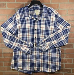 LL BEAN Herren Traditional Fit Baumwolle Flanell Karo Hemd 2XL XXL Etikett 228061 - Bild 1 von 9