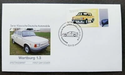 [SJ] Germany Classic Cars 2018 Wartburg 1.3 Vehicle Transport (stamp FDC) - Image 1 of 4