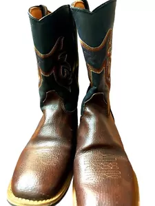 Austin Trading Co. Botas de vaquero para niños jóvenes talla 4 marrones bordadas - Imagen 1 de 7