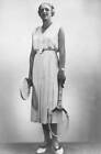 Mlle Claude Anet Modelling A Tennis Dress 1935 Model Old Photo