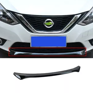 For Nissan Sentra 2016-2019 Black Steel Front Bumper Moulding Cover Trim Guards - Foto 1 di 5