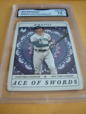GIANCARLO STANTON YANKEES 2018 GYPSY QUEEN TAROT OF THE DIAMOND #TOD10 GRADED 10 - Image 1 of 2