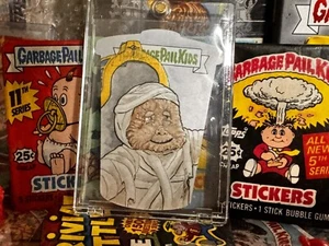 Rare 2021 Garbage Pail Kids: OS1 Trash Can Shaped Sketch Card 1/1 Tommy Tomb - Picture 1 of 4